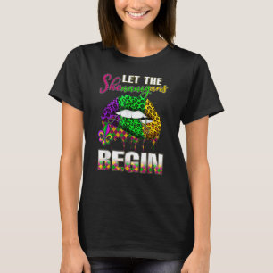 T-shirt Mardi Gras Lips Costume de lèvres femmes laisser S