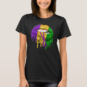T-shirt Mardi Gras Lips Funny Festival Fête Femmes Costume