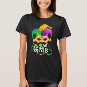 T-shirt Mardi Gras Perles de Masque Mardi Gras Festival de