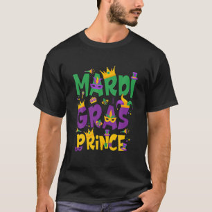 T-shirt Mardi Gras Prince Funny Mardi Gras Perles Carnaval