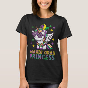 T-shirt Mardi Gras Princesse Unicorn Gras Mardi Filles Enf