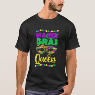 T-shirt Mardi Gras Reine Couronne Masque, Enfants Filles A