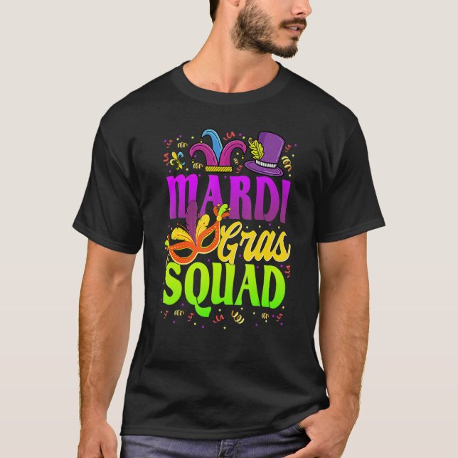 T-shirt Mardi Gras Squad Carnaval Shenanigan Joker Jester (Devant)
