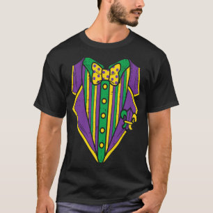 T-shirt Mardi Gras Tuxedo Costume Hommes Garçons Enfants T