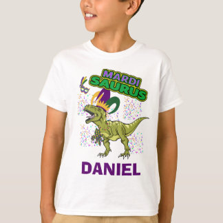 T-shirt Mardi Gras Tyrannosaurus AVEC NOM PERSONNALISÉ Che
