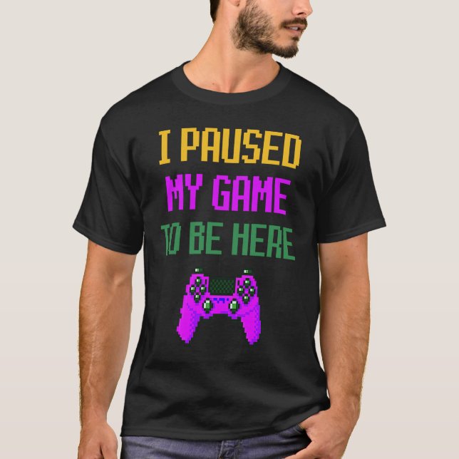 T-shirt Mardi Gras Video Game Controller for Gaming and Ga (Devant)