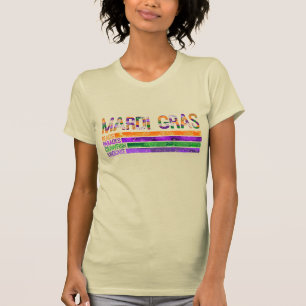 T-shirt Mardi Gras violet vert jaune