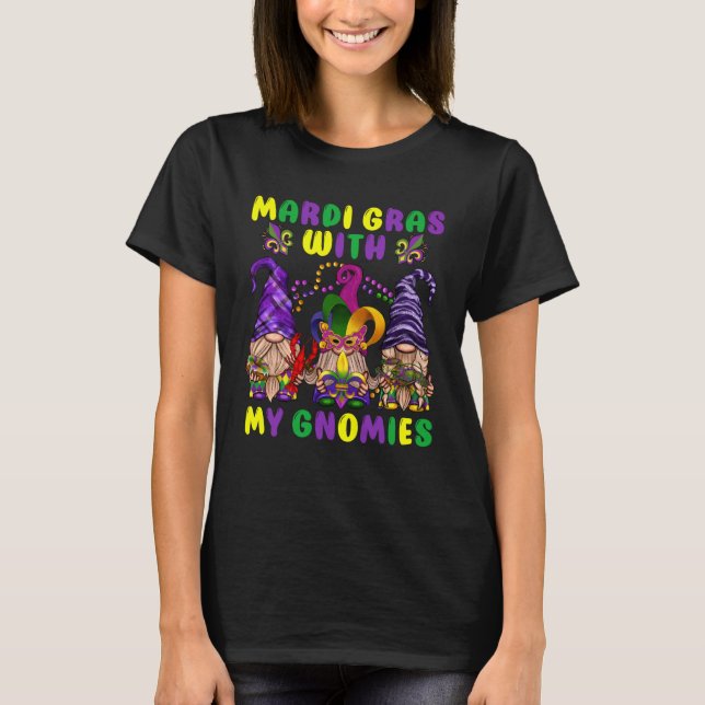 T-shirt Mardi Gras with My Gnomies Mardi Gras Three Gnomes (Devant)