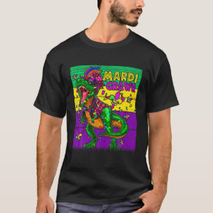 T-shirt Mardi Grawr Dinosaur Mardi Gras Rex Dino Garçons T
