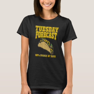 T-shirt Mardi Prévision Tacos Hommes Femmes Cuisine mexica