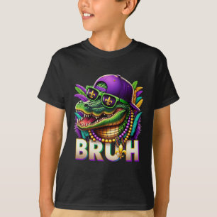 T-shirt Mardigator Alligator Bruh Costume Mardi Gras Adole