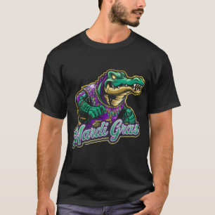 T-shirt Mardigator Mardi Gras Alligator Costume Hommes Fem