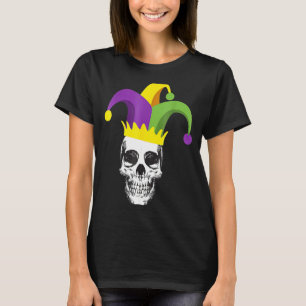 T-shirt Mardii Gras Skull Jester Casquette Funny Parade Co