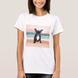 T-shirt Mare French Bulldog Beach Eau Soleil