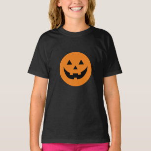 T-shirt Mare orange Jack-o'-lantern face citrouille Hallow