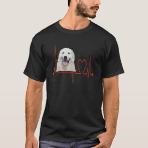 T-shirt Maremma Sheepdog Heartbeat EKG Chiens Sont Mon Car