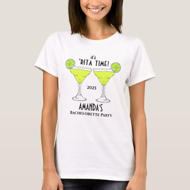 T-shirt Margarita Cocktails Bachelorette Party (Devant)