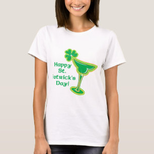 T-shirt Margarita de shamrock avec la salutation