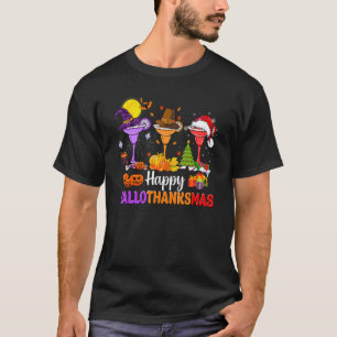T-shirt Margarita Lunettes Sorcière Santa Hat Automne Happ
