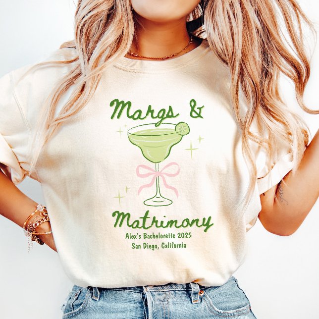 T-shirt Marges & Mariage Bachelorette Tee personnalisée (Créateur téléchargé)