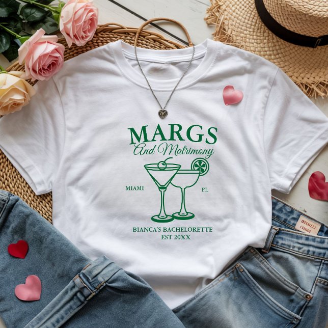 T-shirt Margs and Matrimony  Beach Bachelorette party  (Créateur téléchargé)
