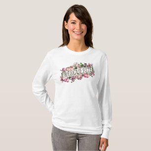 T-shirt Marguerite Nom Vintage Floral Bannière mignonne & 