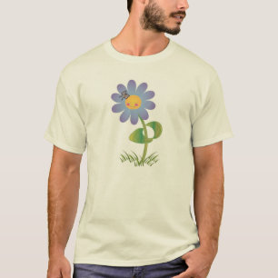T-shirt Marguerite souriante avec papillon