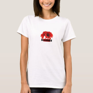 T-shirt Marguerites oranges rouges