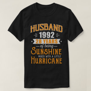 T-shirt Mari 1992 Cadeau, 28 ans Mariage