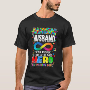 T-shirt Mari Autistique Élevant Héros Super Papa Autisme A