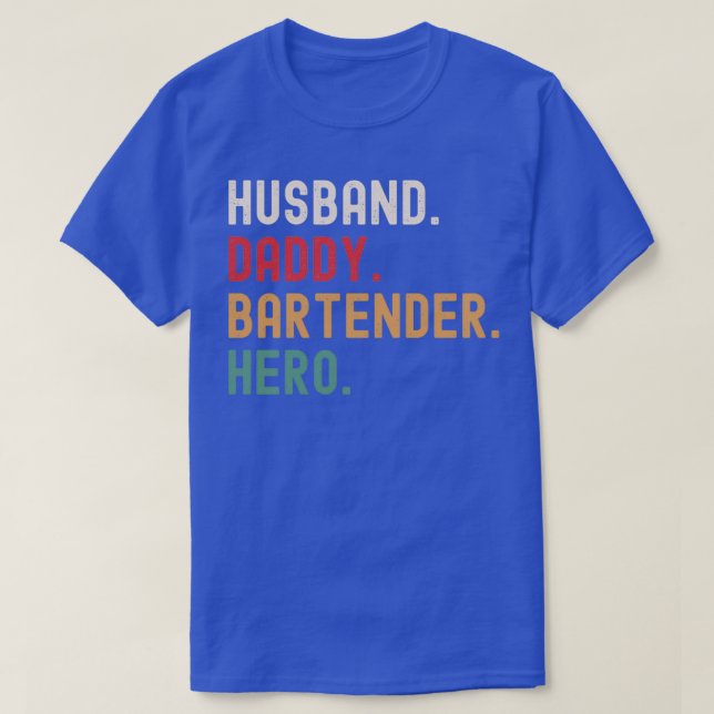 T-shirt Mari Daddy Bartender Hero (Design devant)