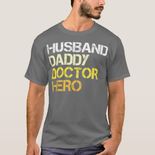 T-shirt Mari Daddy Docteur Hero Docteur Papa Vintage Fil
