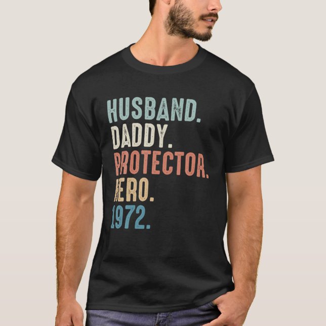 T-shirt Mari Daddy Protecteur Héros Meilleur Cadeau Papa d (Devant)
