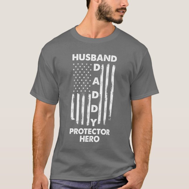 T-shirt Mari Daddy Protector Hero Fête des pères cadeau ca (Devant)