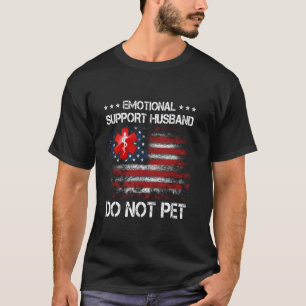 T-shirt Mari d'Appui Émotionnel Ne Pas Caresser Mariage Hu