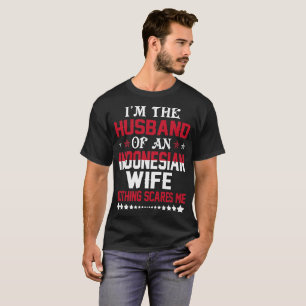 T-shirt Mari de cadeau indonésien de Valentine d'épouse