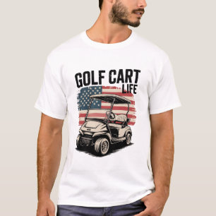 T-shirt Mari de la vie en chariot de golf Golfeur Amateur 