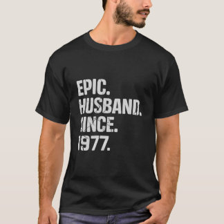 T-shirt Mari Épique Depuis 1977 46E Anniversaire Du Mariag