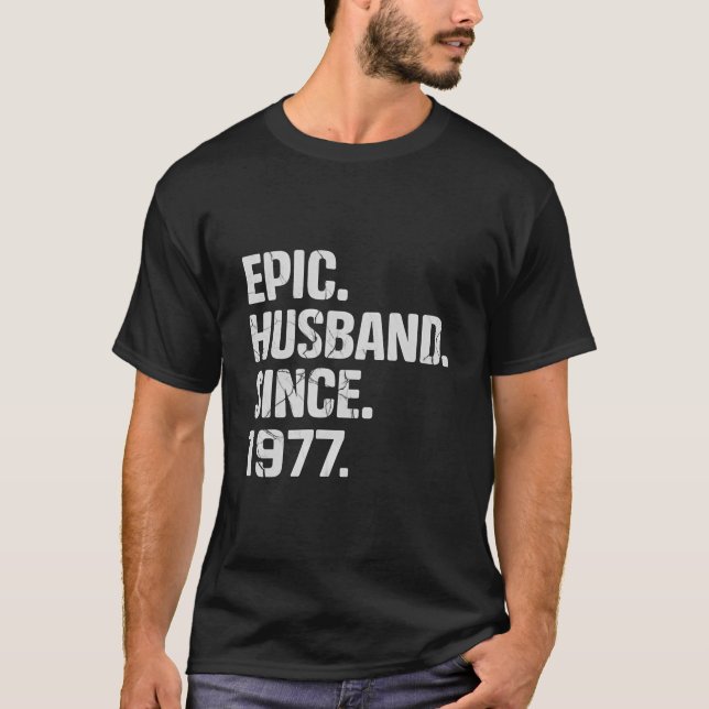 T-shirt Mari Épique Depuis 1977 46E Anniversaire Du Mariag (Devant)
