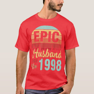 T-shirt Mari Épique Depuis 1998 Mariage Anniversaire de Ma