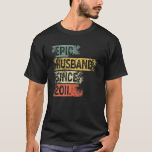 T-shirt Mari Épique Homme Depuis 2011. 10E Mariage Annive