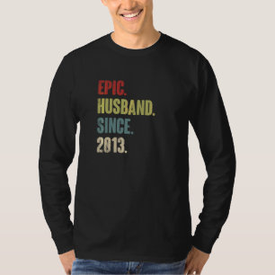 T-shirt Mari épopé depuis 2013 9ème anniversaire Mariage R