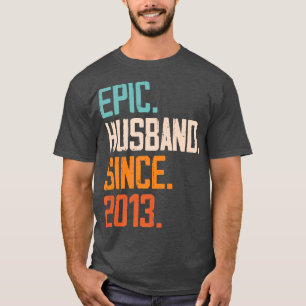 T-shirt Mari épopé depuis 2013 Mariage de famille Couple R