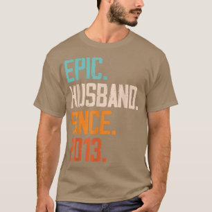 T-shirt Mari épopé depuis 2013 Mariage de famille Couple R