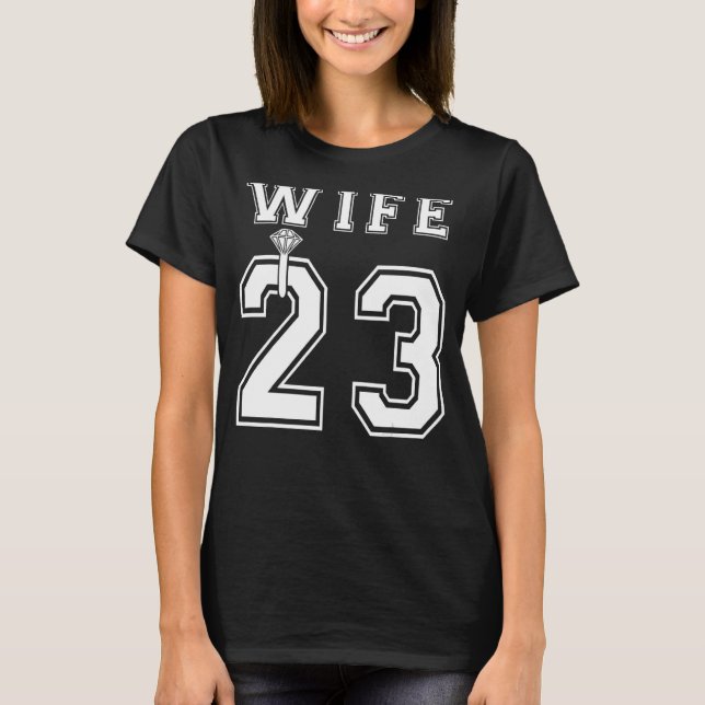 T-shirt Mari Épouse Correspondance 2023 Fête de fiançaille (Devant)