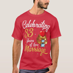 T-shirt Mari et femme célébrant 33 ans d'amour mariage