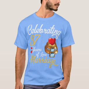 T-shirt Mari et femme célébrant 37 ans d'amour, de mariage