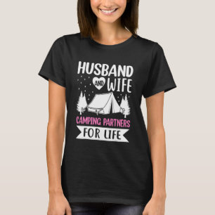 T-shirt Mari et femme partenaires de camping pour la vie C