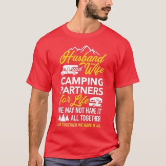 T-shirt Mari et femme partenaires de camping pour la vie R