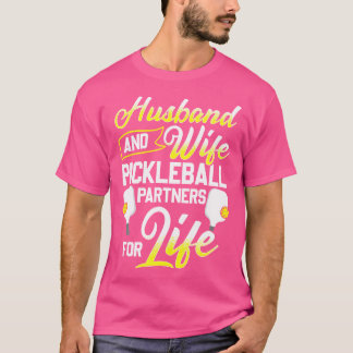 T-shirt Mari et femme partenaires de pickleball pour la vi